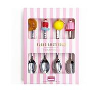 Set de 4 cuillères à thé décoratives - Accessoires de table pour thé, café ou dessert - Cadeau original Blond Amsterdam - Collection Juste Papoter