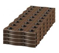 Set de 4 dalles de potager maxi Graf 240400 marron G