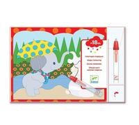 Djeco Coloriage magique Caché dehors – Pour enfant 18 mois et plus – Lot de 5 coloriages