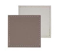 Set de 4 Dessous de Verre Carré - Taupe/Blanc