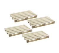 AltoBuy Set de 4 Dessous de Verre en Forme de Palette en Bois de pin Naturel