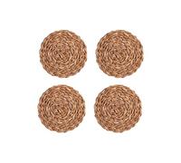 Table Passion – Set de 4 dessous de verre en jonc de mer 11 cm – Marron – Fibre naturelle