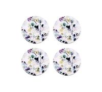 Set de 4 dessous de verre Garden 10 cm - - Décoré - Bois