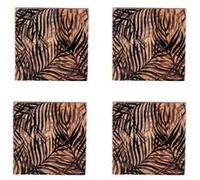 Set de 4 dessous de verre Phoenix 10cm - Table Passion - Marron - Bois Marron G