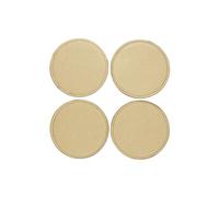 Set de 4 dessous de verre ronds en plastique effet doré (Ø10 cm) - -