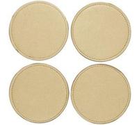 Set de 4 dessous de verre ronds en plastique effet doré (Ø10 cm) - - ALTOBUY Or