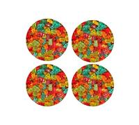 Set De 4 Dessous De Verres Bonbons Ours By Cbk Multicolore