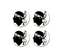 CBKREATION Set de 4 dessous de verres Corse by Cbkreation - 9.5 x 9.5 cm