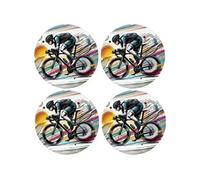 Set de 4 dessous de verres cycliste Cbkreation