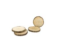 Set de 4 dessous de verres en rondin de bois (Ø11,5cm) - -