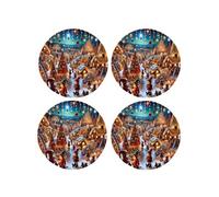 Set de 4 dessous de verres lutins de Noël Cbkreation