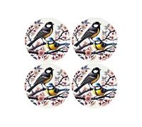 Set de 4 dessous de verres oiseaux Cbkreation
