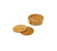 Set de 4 Dessous de Verres Ronds en Bambou