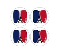 Set De 4 Dessous De Verres Ronds Paris By Cbk Multicolore