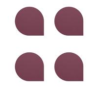 AYTM Dessous de verre Stilla Lot de 4 Bordeaux