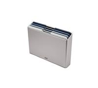 Joseph Joseph Folio - Ensemble de 4 Planches à découper de cuisine en plastique ,avec support de rangement organisé - Grand, Argent/Bleu