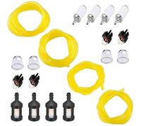 Set de 4 Durites Essence Tondeuse avec Filtre et Poire d'Amorçage Label