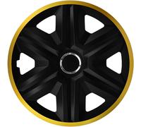 Set de 4 enjoliveurs pour roues incassables en ABS or Fast Lux 14 pouces