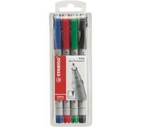 Set de 4 feutres pour films OHPen soluble fines Stabilo G
