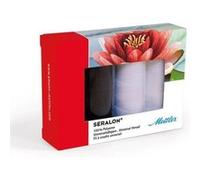 Amann Mettler Fil à coudre SERALON SE4 Kit Noir & Blanc – 4 bobines 200 m, 100% polyester