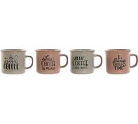 Set de 4 gobelets home gobelets esprit bleu rose gres 285 ml 9 x 7 x 8 cm