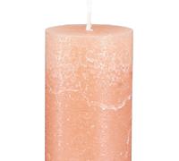 set de 4 grandes bougies Orange Peach, bougies décoratives en cire, style rustique marbré, 50x300mm pour une longue lueur de bougie