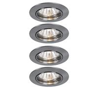 Set de 4 lampes encastrées Spots Fer Alu Eclairage rotatif Paulmann 994.47