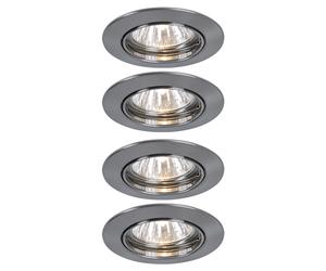 Set de 4 lampes encastrées Spots Fer Alu Eclairage rotatif Paulmann 994.47