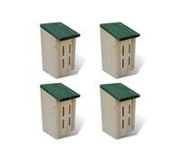 Set De 4 Maisons Pour Paillons 14 X 15 X 22 Cm