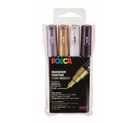 POSCA - Mitsubishi Pencil - Marqueurs Peinture Acryliques PC-1MC - Marqueur Permanent Tout Support - Pointe Fine Ogive 0,7-1 mm