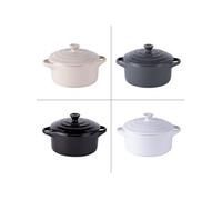 Set de 4 mini cocottes zen 9 cm en grès - - Multicolore - Grès