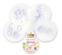 Set de 4 mini pochoirs à gâteaux Summer Ø 6 cm Scrapcooking