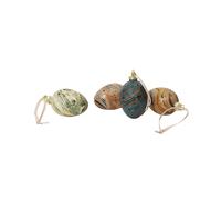 Set de 4 oeufs de pâques en verre H x Ø 7x5cm