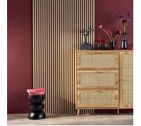 Set de 4 panneaux muraux acoustiques décoratifs en feutrine et MDF chêne 60x120cm - Kyoto