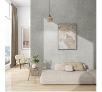 Set de 4 panneaux muraux décoratifs Bladel 120 x 60 cm gris béton _x000D_