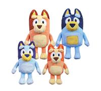 Set De 4 Peluches Doudou Bluey Heeler Famille - Jouets En Peluche Tendre 7-8In