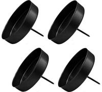 Set de 4 pics à bougie - noir - Fiches pour bougies de l'Avent et de Noël - Pics à bougie pour bougies sphériques