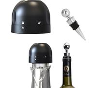 set de 4 pièces : 2 x bouchons pour champagne, prosecco et autres bouteilles en verre + 2 x bouchons pour bouteilles de vin et de boissons - Bouchons sous vide pour bouteilles