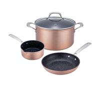 Set de 4 pièces cuivré 28cm Greblon céramique - "Héritage" Laguiole Cuisson