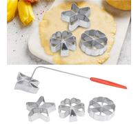 Set de 4 pièces Moule à pâte traditionnel et moule à gaufres en forme de rosette Moule à gaufres plongeant Hworost Gaufrier Spreewaldschleifen
