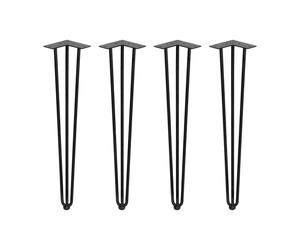 Set de 4 pieds HAIRPIN de hauteur 710 mm en acier finition noir EMUCA 2040414