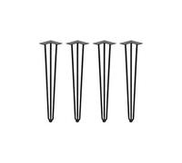 Set de 4 pieds HAIRPIN de hauteur 710mm en acier finition noir - - 2040414