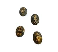 Set de 4 Pierres Reiki Labradorite - Médecine Douce - Symboles pour Pratiquer le Reiki - Energie - Mixte