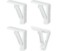 Metaltex 254508 Lot de 4 Pinces à Nappe en Plastique Blanc