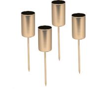 Set de 4 pique-bougies - argent - Fiche pour bougies de l'Avent et de Noël - pique-bougies pour bougies de table