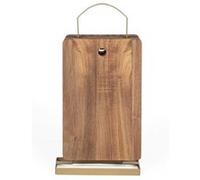 LIVOO Set de 4 planches à découper MES152 Bois acacia FSC 22 x 14 cm avec support métallique