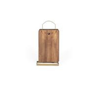 LIVOO Set de 4 planches à découper MES152 Bois acacia FSC 22 x 14 cm avec support métallique