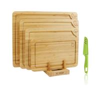 Set de 4 Planches à Découper en Bambou