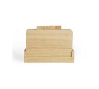 Set de 4 planches à découper - LIVOO - MES142 - Bois d'hévéa - Avec languettes 26 x 18 cm - Support de rangement