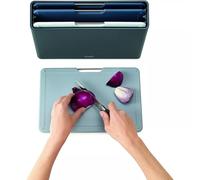 Joseph Joseph Planches à découper Folio 4 pièces code couleur étui de rangement Graphite (Regular)